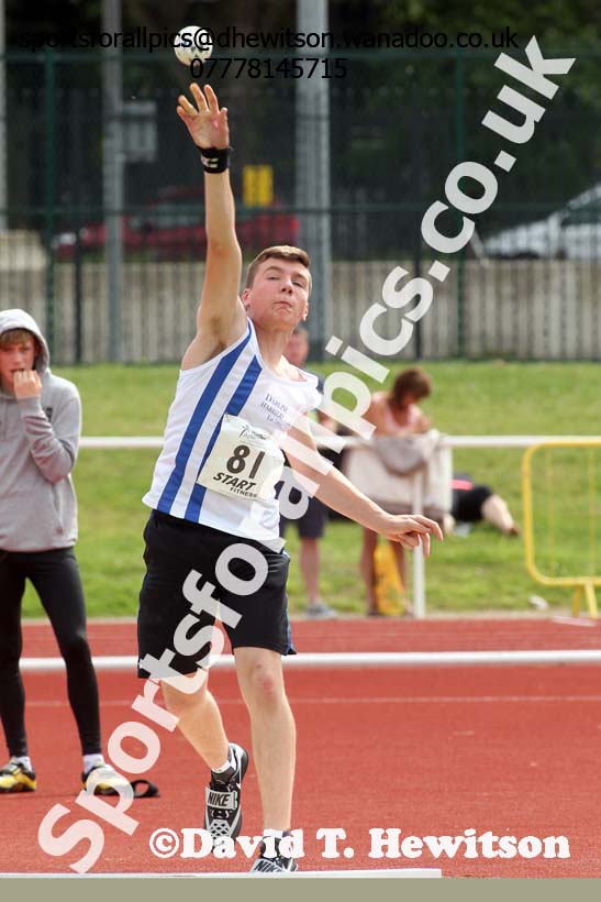 Boys under-15s shot putt, Northern Under-13s, U-15s and 17s Championships. Photo: David T. Hewitson/Sports for All Pics